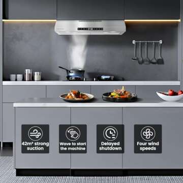 30" Under Cabinet Range Hood - 600 CFM Ventilation with Touch Control