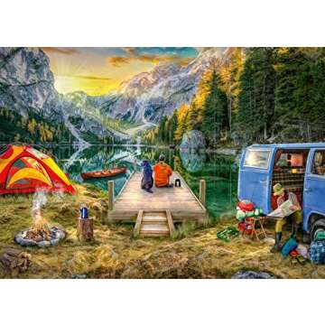 Ravensburger Calm Campsite Puzzle - 1000 Unique Pieces | Softclick Technology Ideal for Adults and Kids Aged 12+ | Eco-Friendly with FSC Certified Materials