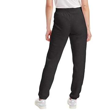 Hanes Women's EcoSmart Cinched Cuff Sweatpants, Ebony, Small