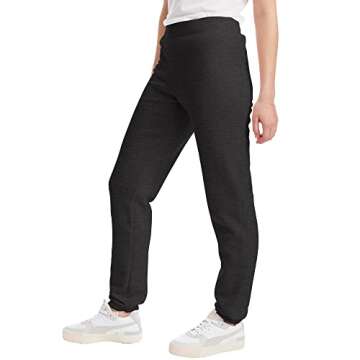 Hanes Women's EcoSmart Cinched Cuff Sweatpants, Ebony, Small