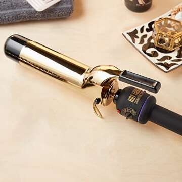 Hot Tools 1 1/2" Curling Iron for Beginners | Long-Lasting Results, Defined Curls and Easy to Use with Temperature Control for All Hair Types up to 430℉