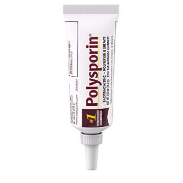 Polysporin First Aid Topical Antibiotic Skin Ointment with Bacitracin Zinc & Polymyxin B Sulfate, for Infection Protection & Wound Care, Neomycin-Free, Travel Size, 0.5 oz