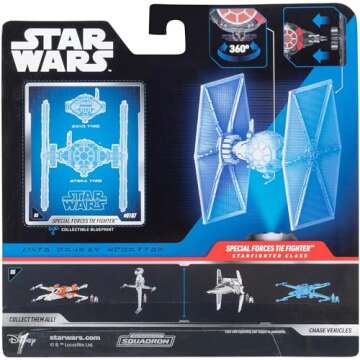 STAR WARS Micro Galaxy Squadron First Order Special Forces TIE Fighter - 5-Inch Vehicle with Removable Wings, Rotating Turret, and 1-Inch Micro Figure Accessory