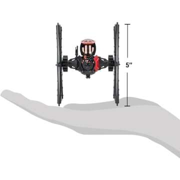 STAR WARS Micro Galaxy Squadron First Order Special Forces TIE Fighter - 5-Inch Vehicle with Removable Wings, Rotating Turret, and 1-Inch Micro Figure Accessory