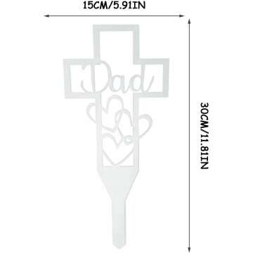 Metal Cross Grave Stake for Dad