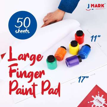 Toddler Washable Finger Paint Set by J MARK