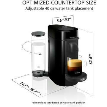 De'Longhi Nespresso Vertuo Plus Coffee Machine - Black