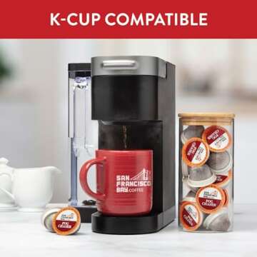 San Francisco Bay Compostable Coffee Pods - Fog Chaser (36 Ct) K Cup Compatible including Keurig 2.0, Medium Dark Roast