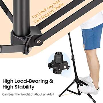 CAHAYA Guitar Stand Universal with Neck Holder Folding Tripod Floor Iron Stand for Acoustic Electric Classical Bass Guitars CY0265