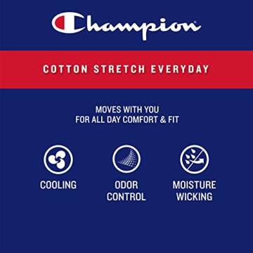 Champion Boxer Briefs 5-Pack - Stretch Cotton Comfort