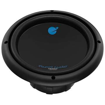 Planet Audio AC10D Anarchy Series 10 Inch Car Subwoofer - 1500 Watts Max, Dual 4 Ohm Voice Coil, Sold Individually