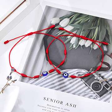 Tarsus 7 Knots Kabbalah Red String Bracelet Protection Evil Eye Bracelets for Women Men