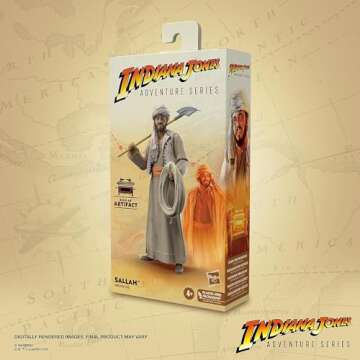 Indiana Jones and The Raiders of The Lost Ark Adventure Series Sallah Toy, 6-inch Action Figures, Kids Ages 4 and Up