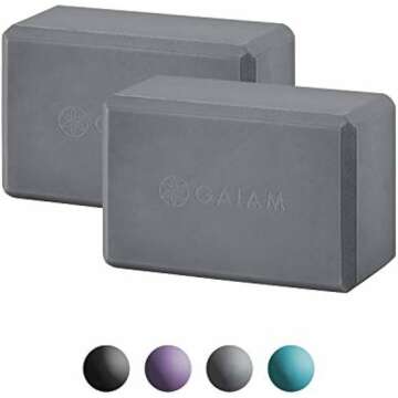 Gaiam Essentials Yoga Block (Set Of 2) – Supportive, Soft Non-Slip Foam Surface For Yoga, Pilates, Meditation