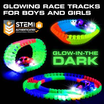 Glow Race Tracks Set with LED Cars - USA Toyz