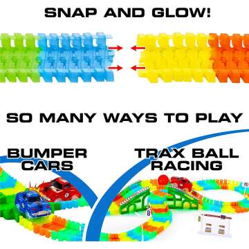 Glow Race Tracks Set with LED Cars - USA Toyz