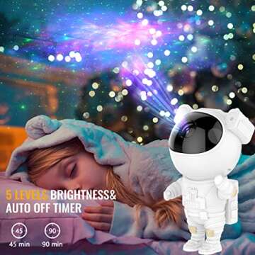 Star Projector Galaxy Night Light,Birthday Gifts Toys for 2-10 Year Old Boys Girls- Astronaut Starry Nebula Ceiling LED Lamp with Timer and Remote,Projection Lights for Bedroom Décor