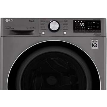 LG WM3555HVA 24 Inch Smart Front Load Washer/Dryer Combo with 2.4 cu.ft. Capacity, 14 Programs, 13 Wash Options, 8 Dry Cycles, TurboWash™, Allergiene™ Cycle, Sanitize Cycle, Steam Refresh