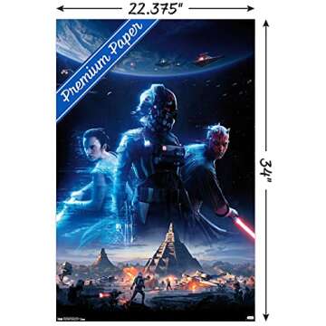 Trends International Star Wars: Battlefront 2-Key Art Wall, 22.375" x 34", Premium Poster & Clip Bundle