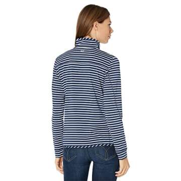 vineyard vines Women's Sankaty Shep Shirt, Navy Stripe, Large