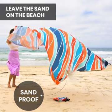 Waterproof Sandproof Beach Blanket by Everlasting Comfort