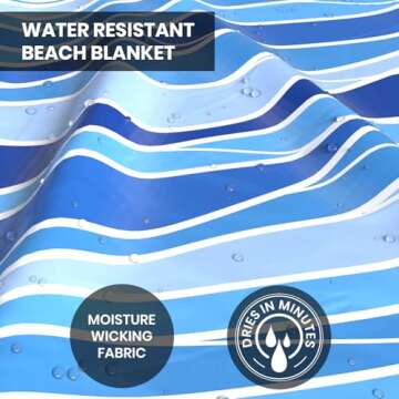 Waterproof Sandproof Beach Blanket by Everlasting Comfort