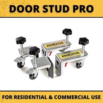 Door Stud Pro Series Door Installation Hardware Tool Kit for 1-3/8" and 1-3/4" Pre-Hung, Slab, and Front Doors - The Single Person, Hands-Free Door Install Kit - Discontinued