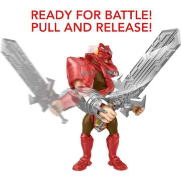 Masters of the Universe Deluxe He-Man Power Attack Action Figure, 8.5-in Battle Character for Storytelling Play, Gift for Fans 4 Years and Older