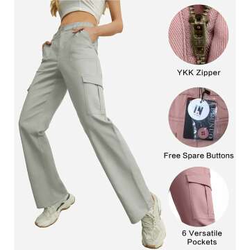 High Waisted Cargo Pants for Women - Y2K Style