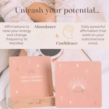 Money Affirmation Cards for Women -31 Unique Daily Inspirational & Empowering Quotes - Motivational Cards - Manifestation Cards -Abundance