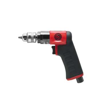 Chicago Pneumatic CP7300C - Air Power Drill, 1/4 Inch (6.5 mm), Keyed Chuck, Pistol Handle, 0.31 HP / 230 W, Stall Torque 1.9 ft. lbf / 2.6 NM, 3300 RPM, Hand Drill, Power Tools & Home Improvement