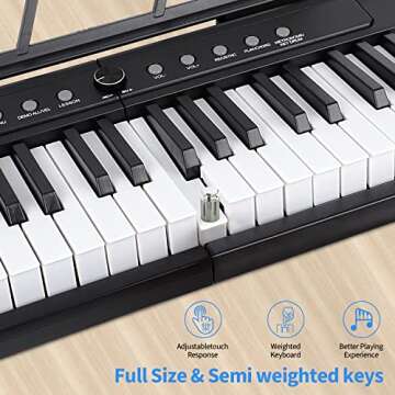 88 Key Beginner Digital Piano with Sustain Pedal, Case & Headphones