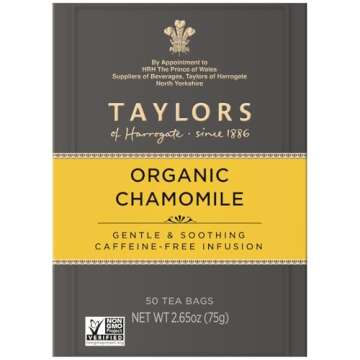 Taylors of Harrogate Organic Chamomile Herbal Tea, 50 Teabags