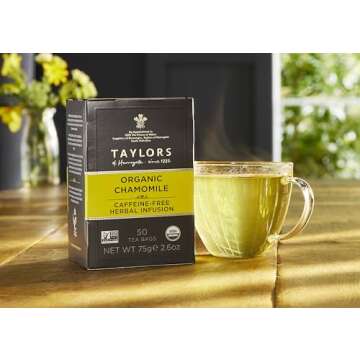 Taylors of Harrogate Organic Chamomile Herbal Tea, 50 Teabags