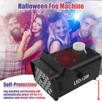 Fog Machine with LED Lights & Remote Controls for Events