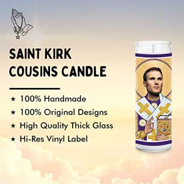 Cousins Celebrity Prayer Candle - ATL Saint Candle - Atlanta Sports Prayer Votive - 100% Handmade in USA - Falcon Novelty Football Gift