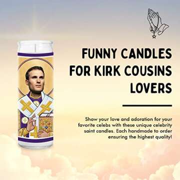 Cousins Celebrity Prayer Candle - ATL Saint Candle - Atlanta Sports Prayer Votive - 100% Handmade in USA - Falcon Novelty Football Gift