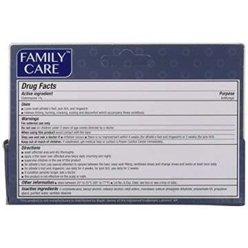 Family Care 831527005052-1 Clotrimazole Anti-Fungal Cream, 1% USP