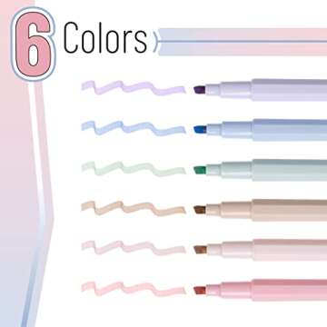 Mr. Pen- Aesthetic Highlighters, 6 Pack, Muted Pastel Color, Chisel Tip, Cute Highlighter, Assorted Colors, School Supplies