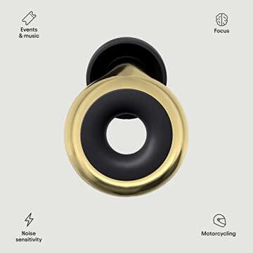 Loop Experience Plus Earplugs - High Fidelity Hearing Protection for Musicians, DJs, Festivals, Concerts and Nightlife – 18dB & NRR 7 Noise Reduction Ear Plugs – Extra Accessories Incl - Gold