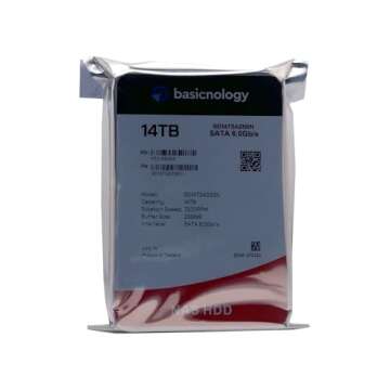 Basicnology NAS HDD 14TB 7200RPM SATA 6Gb/s 128MB Cache 3.5inch Internal NAS Hard Drive (BG14TSA256N) - 3 Years Warranty (Renewed)