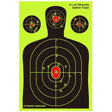 12 x 18 Splatter Target Pack of 25. Highly Visible Shooting Sports Targets for Indoor/Outdoor Range Time. High Contrast Color Allows You to Easily Witness Landed Shots for Immediate Visual Feedback