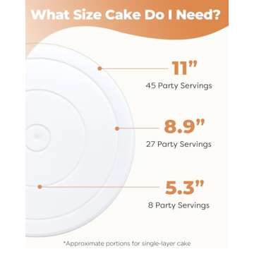 Kootek Cake Stand, 11 Inch Rotating Cake Turntable, Turns Smoothly Revolving Cake Spinner Stand Cake Decorating Kit Display Stand Baking Tools Accessories Supplies for Cookies Cupcake (White)