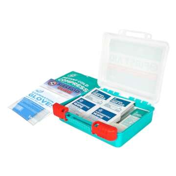 Be Smart Get Prepared 85 Piece First Aid Kit: Clean, Treat, Protect Minor Cuts, Scrapes. Home, Office, Car, School, Business, Travel, Emergency, Survival, Hunting, Outdoor, Camping & Sports, FSA HSA