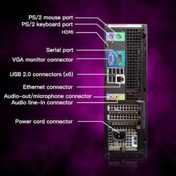 Dell OptiPlex RGB Desktop Computer PC, Intel Core i7 up to 3.8GHz, 16G RAM, 512G SSD, New 22 inch FHD LED Monitor, RGB Keyboard and Mouse, RGB BT Sound Bar, Webcam, WiFi, BT 5.0, W10P64 (Renewed)
