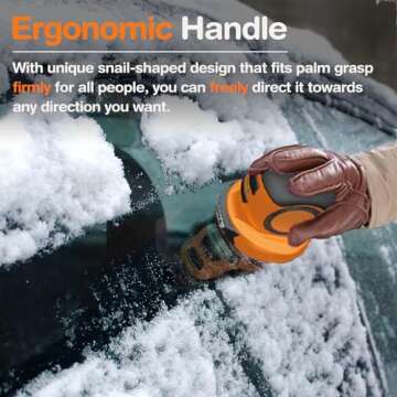 Electric Ice Scraper, Ice Scrapers for Car Wind Shield, Ice Removal Tool for Car in Winter, Handheld Snow Scraper for Car with High Efficiency, Portable De-ice Tool for Snow&Frost, Gift for Christmas