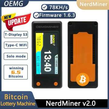 NerdMiner V2 Bitcoin Solo Lottery Miner 78KH/s