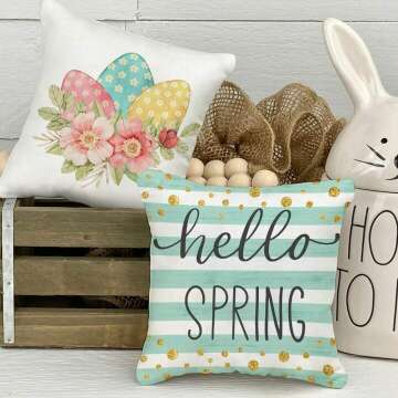 Easter Bunny Pillow Covers Set