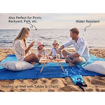 Wekapo Beach Blanket Sandproof Travel Mat for Outdoors