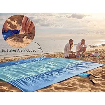 Wekapo Beach Blanket Sandproof Travel Mat for Outdoors